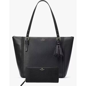 KATE SPADE Orchard Street Maya Pebbled Leather Tote And Wallet Set